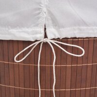 Wasmand rechthoekig bamboe bruin 6