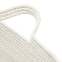 Wasmand &Oslash; 60x36 cm katoen beige en wit 6