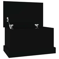 Opbergbox 50x30x28 cm bewerkt hout zwart 2