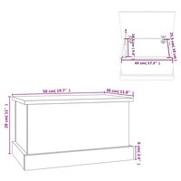 Opbergbox 50x30x28 cm bewerkt hout grijs sonoma eikenkleurig 10