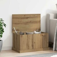 Opbergbox 70x40x38 cm bewerkt hout artisanaal eikenkleurig 5