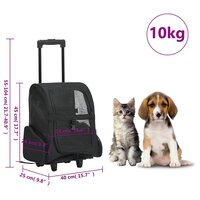 Huisdierentrolley inklapbaar zwart 8