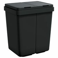 Dubbele vuilnisbak 2x25 L antracietkleurig 2