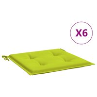 Tuinstoelkussens 6 st 50x50x4 cm oxford stof felgroen 2
