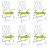 Tuinstoelkussens 6 st 50x50x4 cm oxford stof felgroen 7