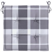 Tuinstoelkussens 4 st 50x50x4 cm oxford stof ruitpatroon grijs 4