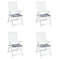 Tuinstoelkussens 4 st 50x50x4 cm oxford stof ruitpatroon grijs 8