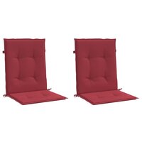 Tuinstoelkussens 2 st 100x50x3 cm oxford stof wijnrood 3
