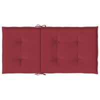 Tuinstoelkussens 2 st 100x50x3 cm oxford stof wijnrood 6