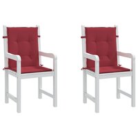 Tuinstoelkussens 2 st 100x50x3 cm oxford stof wijnrood 8