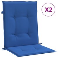 Tuinstoelkussens 2 st 100x50x3 cm oxford stof koningsblauw 2