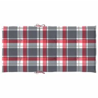 Tuinstoelkussens 2 st 100x50x3 cm oxford stof ruitpatroon rood 6