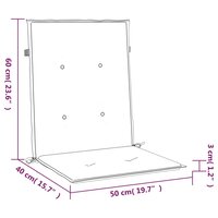 Tuinstoelkussens 2 st 100x50x3 cm oxford stof ruitpatroon rood 10