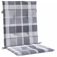 Tuinstoelkussens 2 st 100x50x3 cm oxford stof ruitpatroon grijs 4