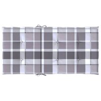 Tuinstoelkussens 4 st 100x50x3 cm oxford stof ruitpatroon grijs 6