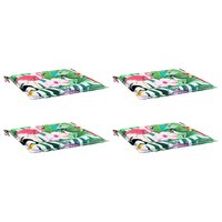 Tuinstoelkussens 4 st 50x50x4 cm stof meerkleurig 3