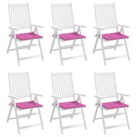 Tuinstoelkussens 6 st 50x50x4 cm stof roze 7
