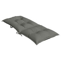 Stoelkussens 2 st hoge rug 120x50x7 cm stof donkergrijs 6