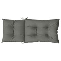 Stoelkussens 2 st hoge rug 120x50x7 cm stof donkergrijs 7