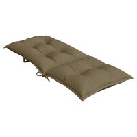 Stoelkussens 2 st hoge rug 120x50x7 cm stof gem&ecirc;leerd taupe 6