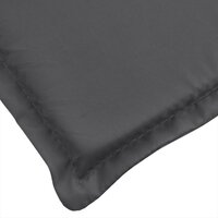 Stoelkussens 2 st lage rug 100x50x4 cm stof gem&ecirc;leerd antraciet 9