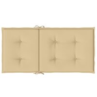 Stoelkussens 2 st lage rug 100x50x4 cm stof gem&ecirc;leerd beige 7
