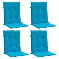 Tuinstoelkussens lage rug 4 st 100x50x3 cm oxford stof blauw 3
