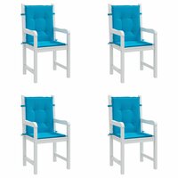 Tuinstoelkussens lage rug 4 st 100x50x3 cm oxford stof blauw 8