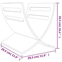 Tijdschriftenrek vloermodel hout wit 10