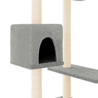 Kattenmeubel met krabpalen 82 cm lichtgrijs 6