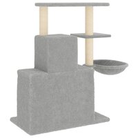 Kattenmeubel met sisal krabpalen 83 cm lichtgrijs 5
