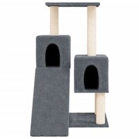 Kattenmeubel met sisal krabpalen 82 cm donkergrijs 3