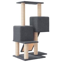 Kattenmeubel met sisal krabpalen 82 cm donkergrijs 5