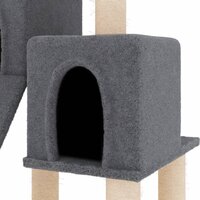 Kattenmeubel met sisal krabpalen 82 cm donkergrijs 6