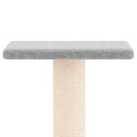 Kattenmeubel met sisal krabpalen 73 cm lichtgrijs 4