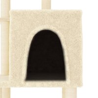Kattenmeubel met sisal krabpalen 97 cm cr&egrave;mekleurig 5