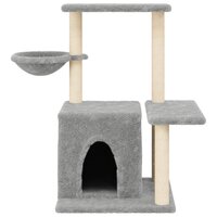 Kattenmeubel met sisal krabpalen 83 cm lichtgrijs 4