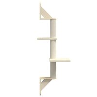 Kattenmeubel wandgemonteerd met krabpaal 108 cm cr&egrave;mekleurig 5