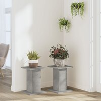 Plantenstandaards 2 st 30x30x40 cm bewerkt hout betongrijs 3