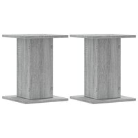 Plantenstandaards 2 st 30x30x40 cm bewerkt hout grijs sonoma 2
