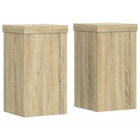 Plantenstandaards 2 st 10x10x18 cm bewerkt hout sonoma eiken 2