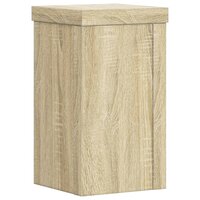 Plantenstandaards 2 st 10x10x18 cm bewerkt hout sonoma eiken 3