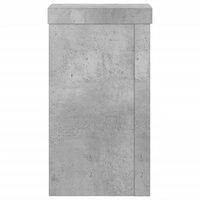 Plantenstandaards 2 st 10x10x18 cm bewerkt hout betongrijs 4
