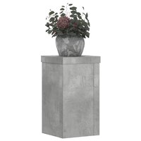 Plantenstandaards 2 st 10x10x18 cm bewerkt hout betongrijs 8