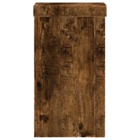 Plantenstandaards 2 st 10x10x18 cm bewerkt hout gerookt eiken 4