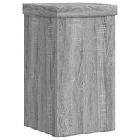 Plantenstandaards 2 st 10x10x18 cm bewerkt hout grijs sonoma 5