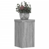 Plantenstandaards 2 st 10x10x18 cm bewerkt hout grijs sonoma 8