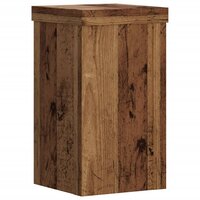 Plantenstandaards 2 st 10x10x18 cm bewerkt hout oud houtkleurig 3