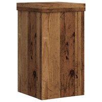 Plantenstandaards 2 st 10x10x18 cm bewerkt hout oud houtkleurig 5
