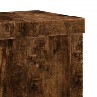 Plantenstandaards 2 st 15x15x20 cm bewerkt hout gerookt eiken 7